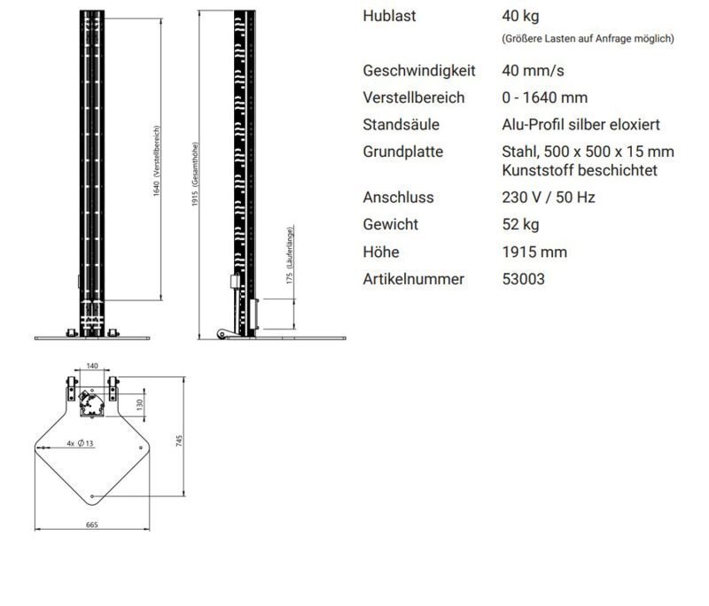 nuton Elektrischer Montageständer FS inkl. Fußschalter – Bild 9
